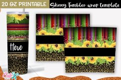 Serape and leopard 20 oz Skinny Tumbler wrap Product Image 2