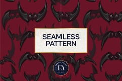 Vampire Fangs Pattern, Dark Gothic Teeth Digital Paper Product Image 3