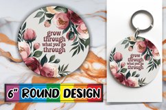 Radiant Round Ornaments PNG Design, Flower Quote Product Image 1