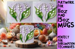 3D Floral Elegance: Mug Wrap Sublimation Product Image 1