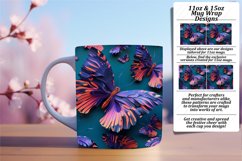 Dynamic Springtime Butterfly Mug Wrap Product Image 1