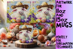 Colorful 3D Easter Bunny Mug Sublimation 11oz Product Image 1