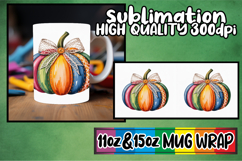 Radiant moments 11oz 15oz sublimation wrap, Pumpkin Watercol Product Image 1