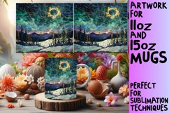 Glittery Floral Fusion Mug Pattern: Springtime Sublimation Product Image 1