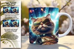 Colorful Cat Expressions: Mug Wrap Magic Product Image 1