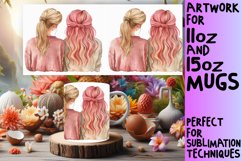 Vibrant Dynamic Springtime Girls Mug Wrap: 11oz 15oz Product Image 1
