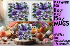 Vibrant Springtime Floral 3D Mug Wrap 11oz 15oz Product Image 1