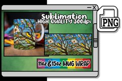 Breathtaking Stained Glass Mug Wrap Patterns 11oz/15oz Product Image 1