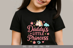 Daddy’s Little Princess - Funny Design for T-Shirts SVG PNG Product Image 2