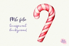 Pink Candy Cane PNG | Coquette Christmas Clipart Product Image 1