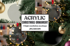 Acrylic Christmas Ornament Mockup , christmas ornament mocku Product Image 1
