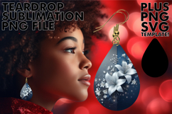 VIBRANT Teardrop Earrings Design PNG, Leopard Prints Product Image 1