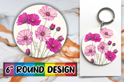 Charming Round Design for Sublimation , Beauty Flower Product Image 1