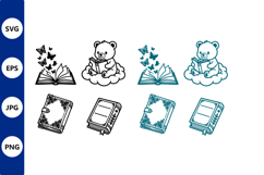 bear reading cloud Product Image 1