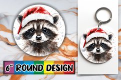 Charming Round Design Coaster Template , Holiday Animals Product Image 1
