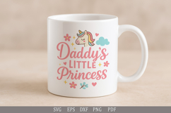 Daddy’s Little Princess - Funny Design for T-Shirts SVG PNG Product Image 4