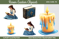 Risen Easter Clipart PNG Product Image 1