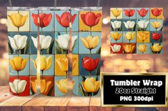 Radiant Flower Frenzy 20oz Tumbler Wraps - Sublime Sublimati Product Image 1