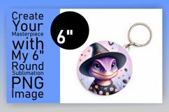 Trendy Round Design Sublimation Artwork , Halloween Dino Product Image 1