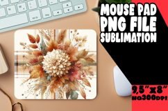 Cheerful Mouse Pad PNG Style, Autumn Flower Product Image 1