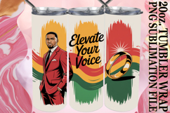Uplifting spirits 20oz tumbler wrap, Juneteenth Product Image 1