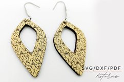 Geometric Engraved Earrings Digital Download Product Image 1