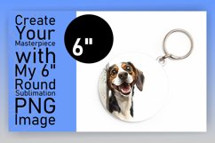 Joyful Funny Circle Dog Whimsy Keychain PNG Product Image 1
