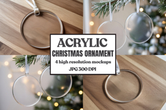 Acrylic Christmas Ornament Mockups , acrylic blank mockup Product Image 1