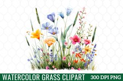 Watercolor Grass Clipart Product Image 1