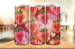 Valentine’s Day 3D Strawberry Tumbler Wrap PNG Big Bundle Product Image 2