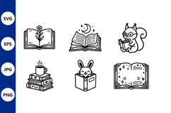 Bookish Creatures in Open Books Product Image 1