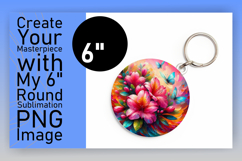 Artful Circle Design for Keychains , Flowers Product Image 1