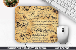 Vintage Mouse Pad Sublimation PNG Design - Mouse Pad PNG Product Image 1