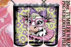 SWEET GIFT 20oz TUMBLER WRAP, Cute Cow Product Image 1