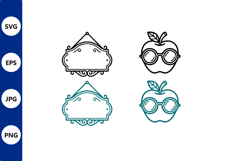 apple glasses icon line art Product Image 1