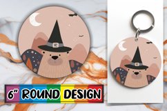 Autumn Boho Animal Round Design Halloween Keychain Product Image 1