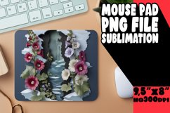 3D Flower in Hole Mouse Pad for Sublimation PNG Product Image 1
