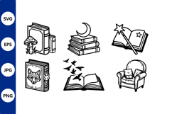 Vector book motifs collection Product Image 1