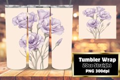 20oz Watercolor Flowers Wrap for Tumbler Sublimation Product Image 1