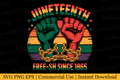 Juneteenth Free-ish since 1865 Svg | Svg Cut Files Product Image 1