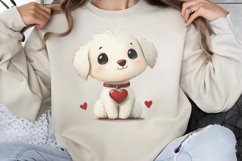 Cute Watercolor Valentines Day Clipart PNG Product Image 1
