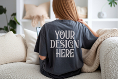 Black Comfort Colors C1717 Shirt Mockup, CC 1717 T-shirt C Product Image 1