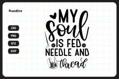Funny Quilting Quote SVG For Quilters | Needle And Thread Product Image 3