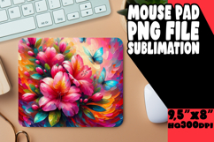 Enchanted Mouse Mat Sublimation Style, Flowers Product Image 1