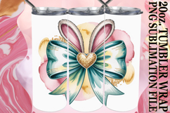 Magical Sublimation 20oz tumbler wrap, Easter Bow Product Image 1