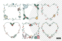 Christmas Frames Clipart Product Image 1