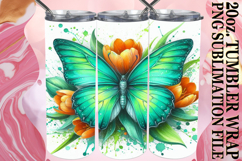 BLISSFUL SUNSETS 20oz TUMBLER WRAP, Butterfly Product Image 1