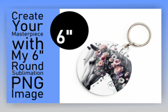 Chic Round Design Keychain Artwork , Horse Product Image 1