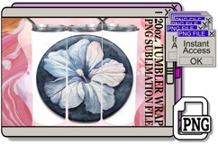 Floral Denim Tumbler Wrap Spring 20oz Product Image 1