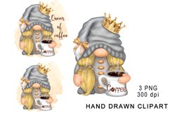 Coffee Gnome Gonk Decal Tumbler Sublimation PNG Clipart Product Image 2